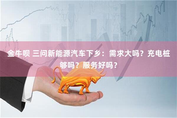 金牛呗 三问新能源汽车下乡：需求大吗？充电桩够吗？服务好吗？