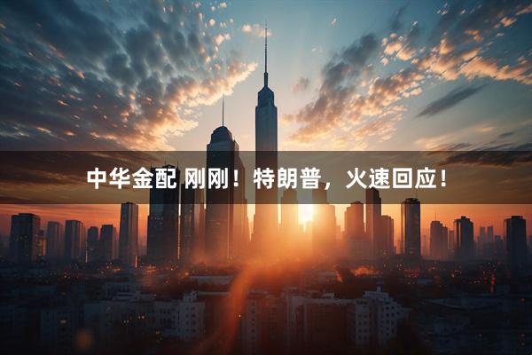 中华金配 刚刚！特朗普，火速回应！