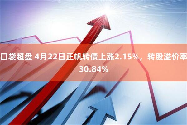 口袋超盘 4月22日正帆转债上涨2.15%，转股溢价率30.84%