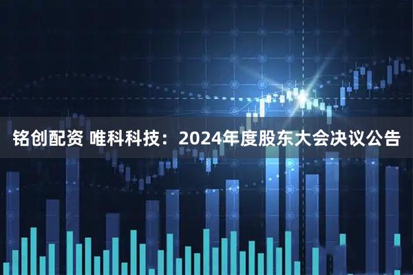 铭创配资 唯科科技：2024年度股东大会决议公告